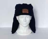 Black Bunny Ear Beanie