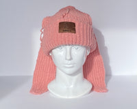 Pink Bunny Ear Beanie